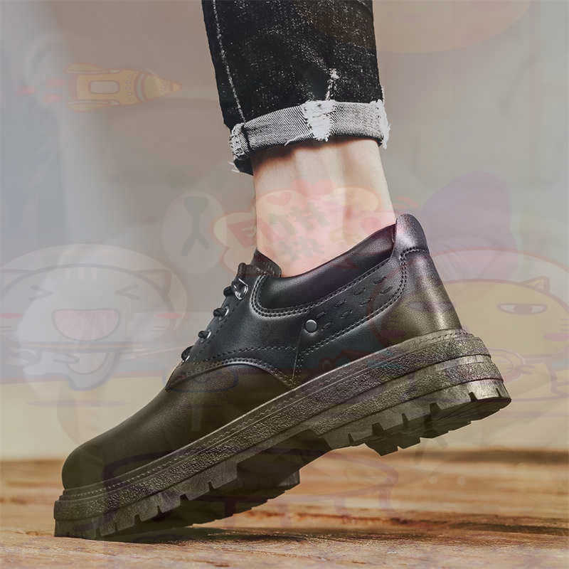 Streetwear Brand Famous - Темные модные кроссовки из натуральной кожи,